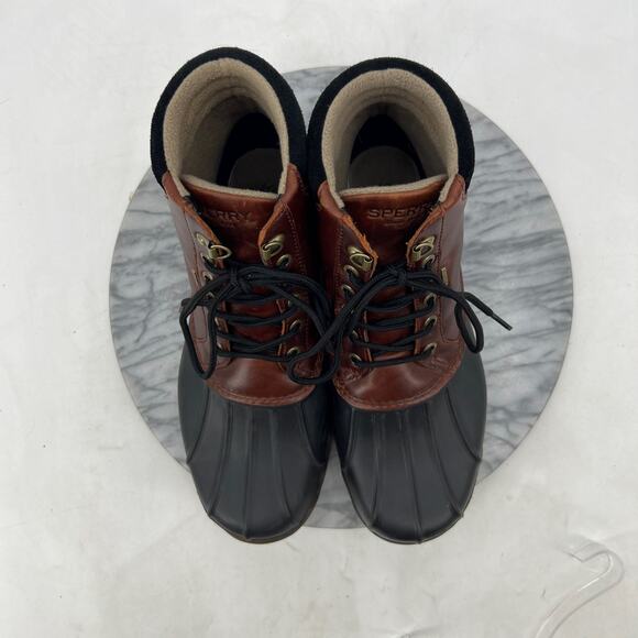 Sperry Mens 8.5 Duck Boots Leather Top-Sider Avenue Lace Up Waterproof Outdoor - Picture 8 of 13